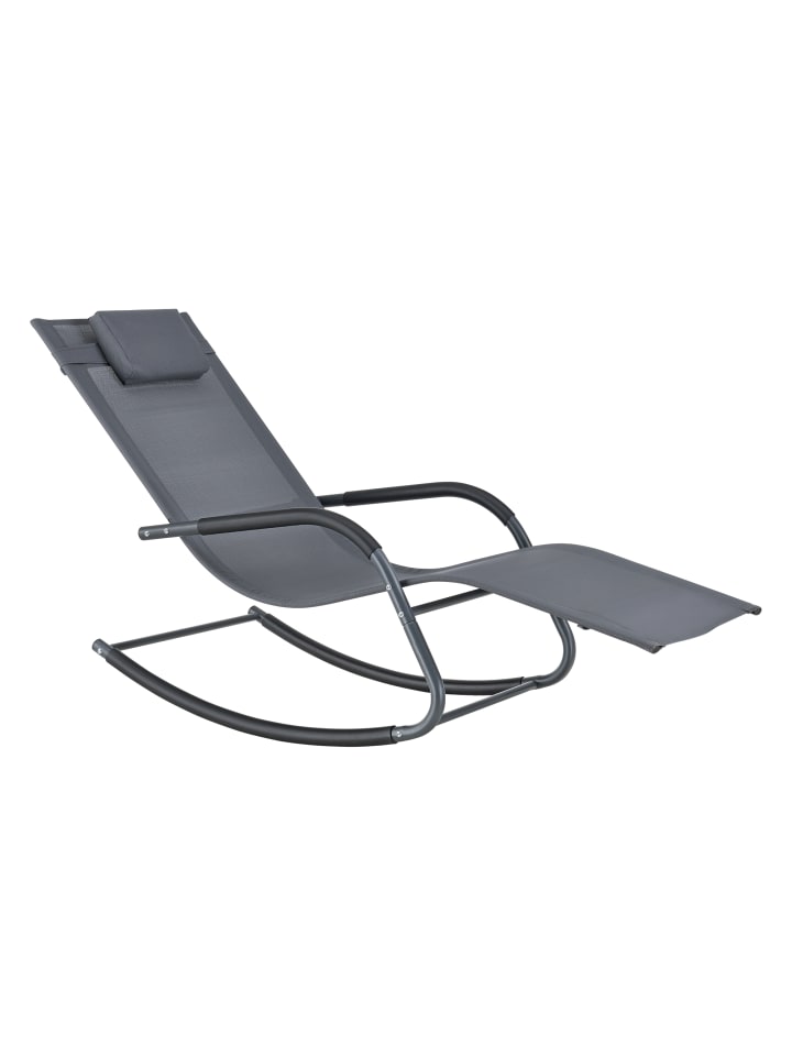Schaukelliege Caracena in Grau (L)147cm (B)63cm (H)89cm