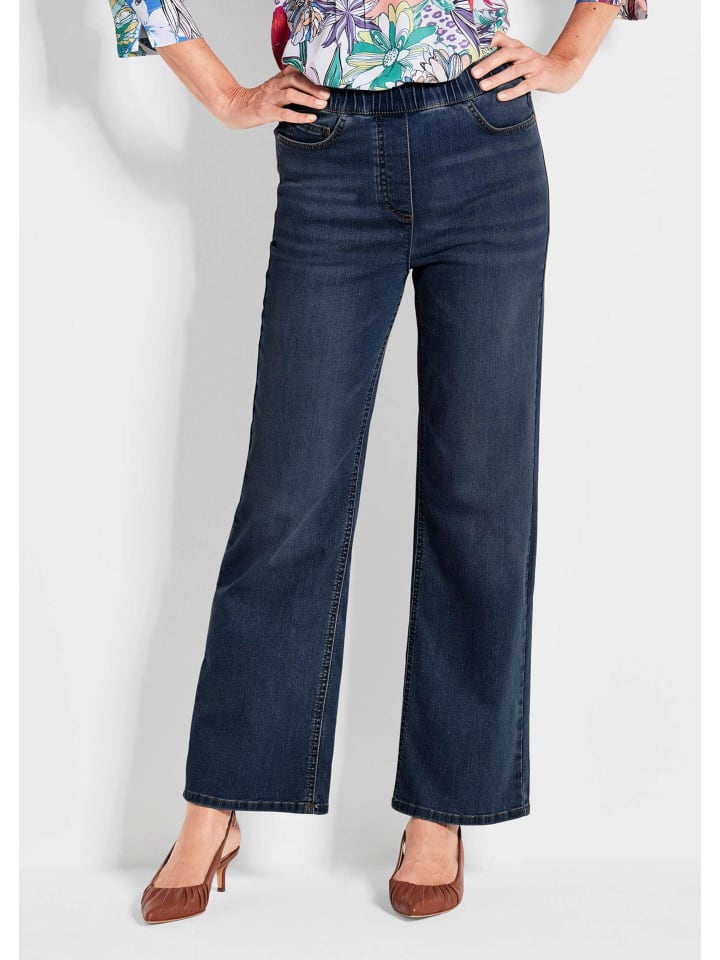 Kurzgröße: Bequeme Jeanshose VERA in marine
