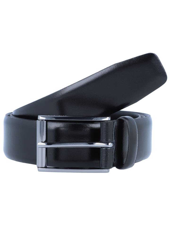 Premium Gürtel Leder schwarz