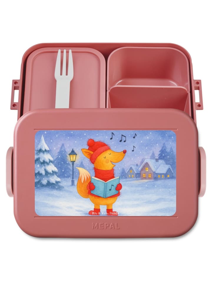 Lunchbox Fuchs Sänger Design ohne Spruch in Rot Pastell