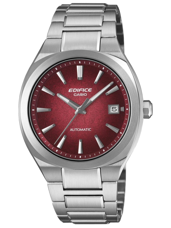 Edifice Herrenarmbanduhr Automatik Stahl/Rot