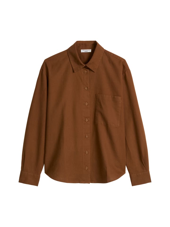 Bluse relaxed in Umbra Brown