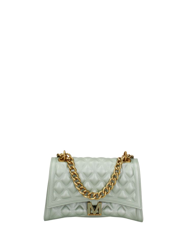 Handtasche in DARK GREEN AND GOLD
