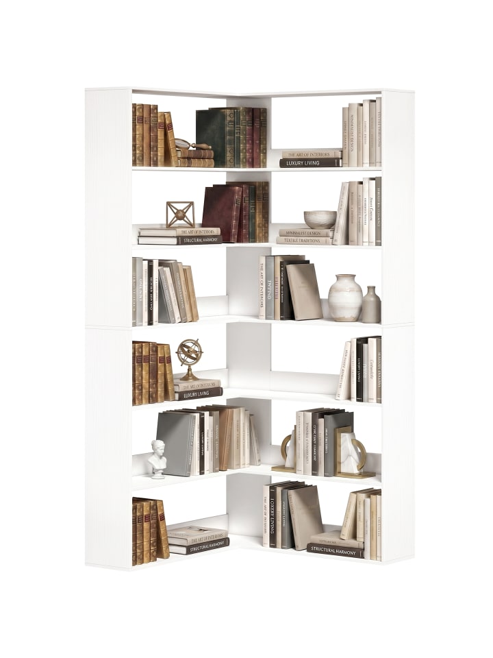 Bücherregal in Weiß 90L x 90B x 180H cm