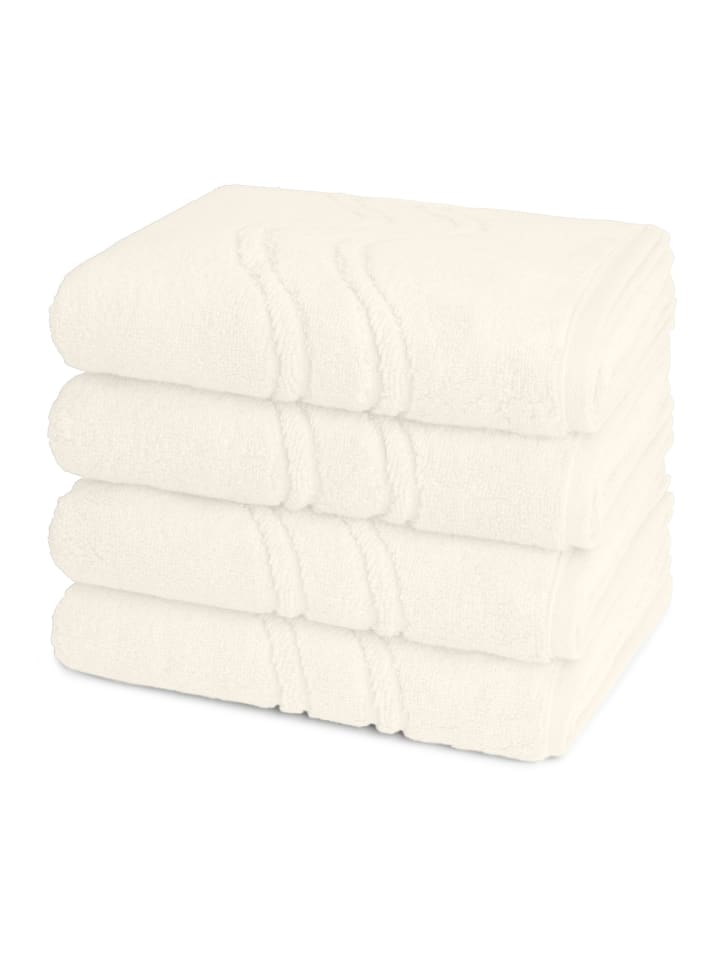 4 X Handtuch im Set Cashmere feeling in Champagner