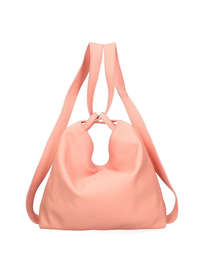 Convertierbare Schultertasche zum Rucksack in SALMON