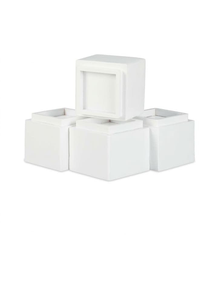 4x Möbelerhöher in Weiß