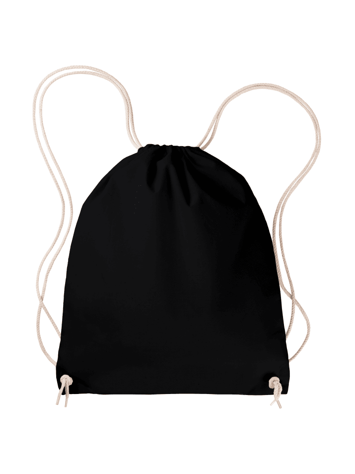 Drawstring Bag Text mit Spruch in Schwarz