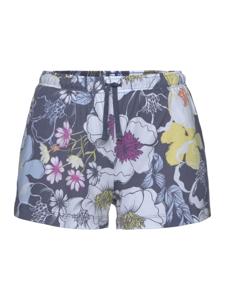 Pyjamashorts in geblümt