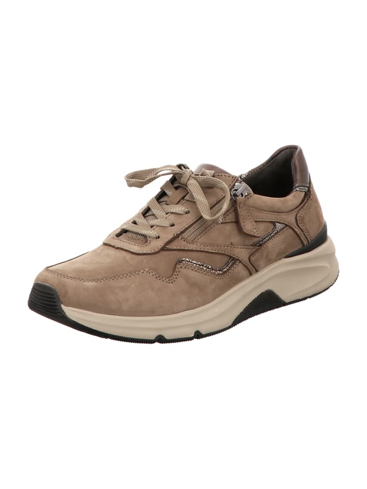 Sportliche Schnürschuhe in Beige