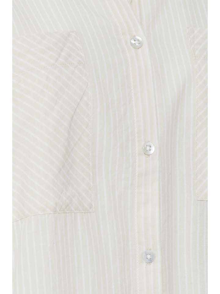 BYFIE YD STRIPE SHIRT - LIGHT WOVEN Loose fit in Oyster Mix