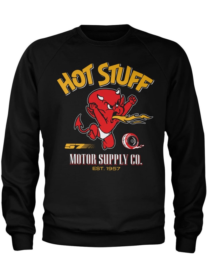 Pullover "Motor Supply Co Sweatshirt" in Schwarz