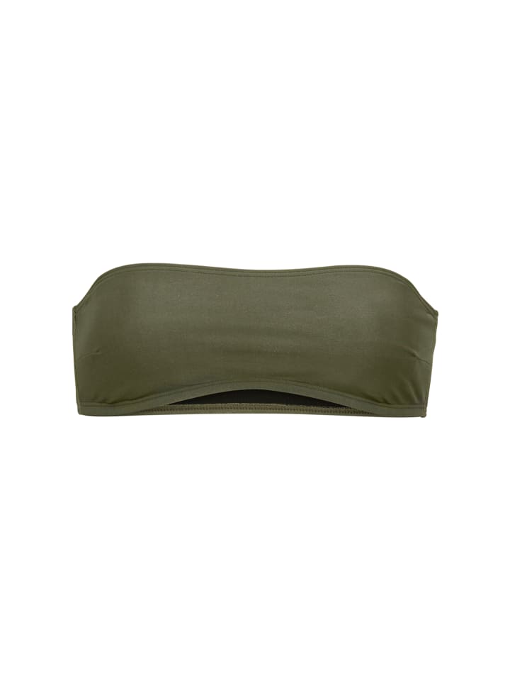 Bandeau-Bikini-Top in oliv
