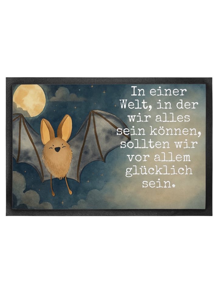 Schmutzfangmatte Fledermaus Flügel Design mit S... in Weiß
