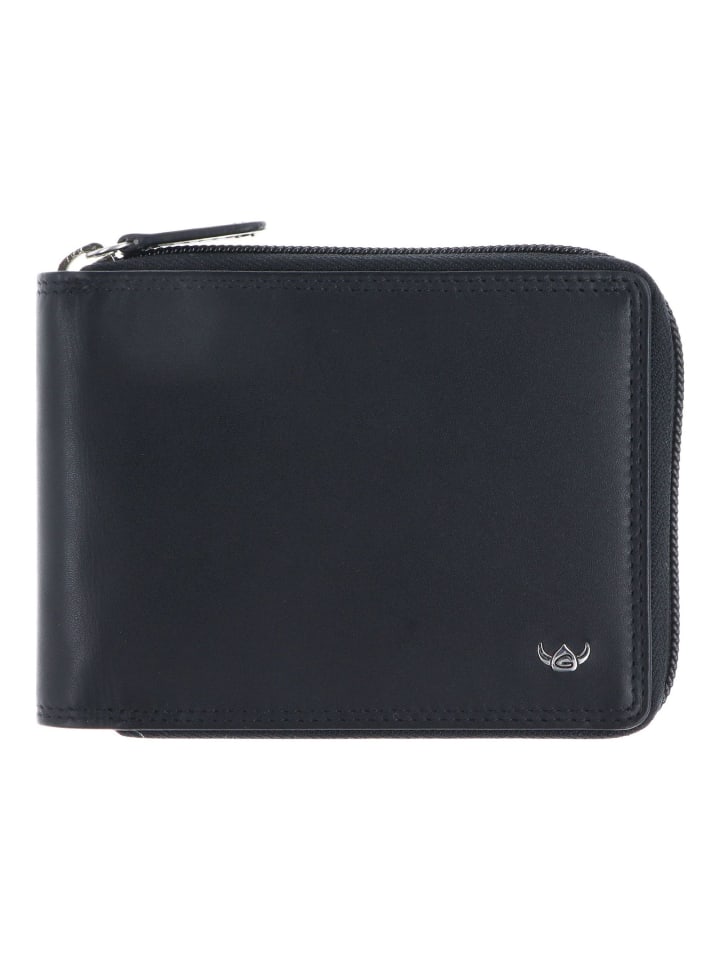 Polo Geldbörse RFID Schutz Leder 12.5 cm schwarz