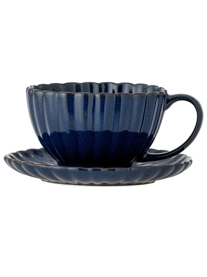 Tasse mit Untertasse LATINA Dunkelblau