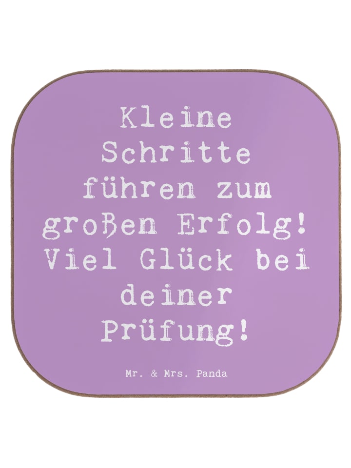 Tassenuntersetzer Spruch Prüfungen bestehen mit... in Lavendeltraum
