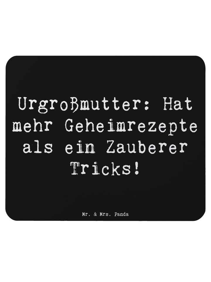 Mauspad Urgroßmutter Schätze mit Spruch in Schwarz