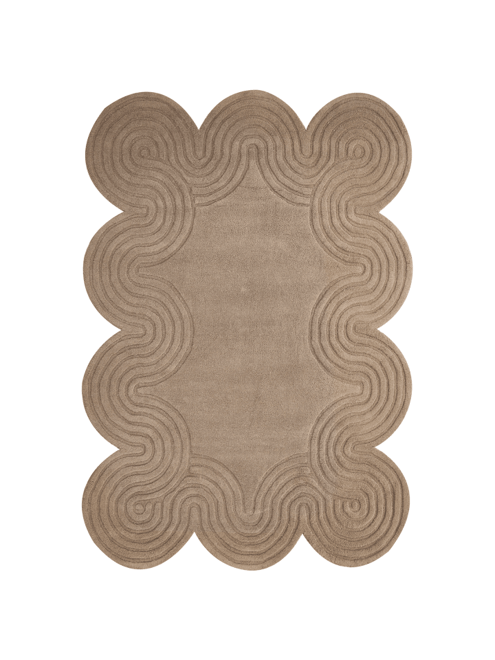 Kurzflor MALVAN in Beige - (W) 160 x (L) 230 cm