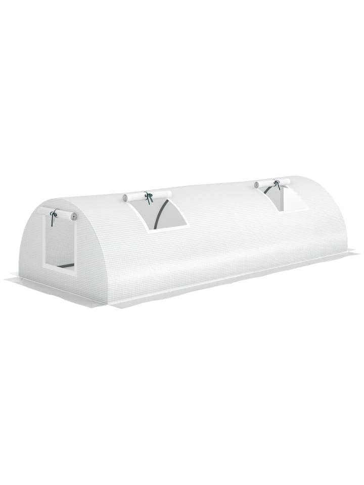 Gewächshaus in Weiß 300L x 80B x 45H cm