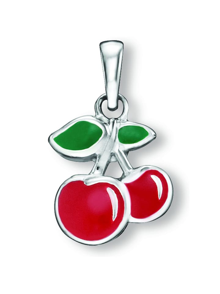 Kirsche Anhänger aus 925 Silber in silber