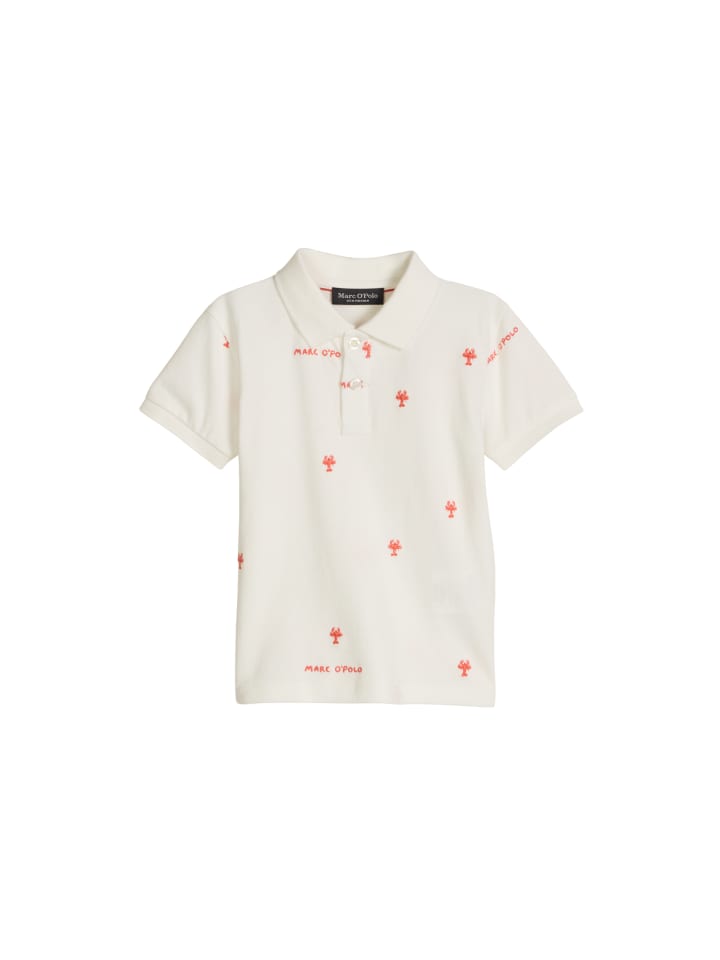 KIDS-BOYS Poloshirt in White Cotton