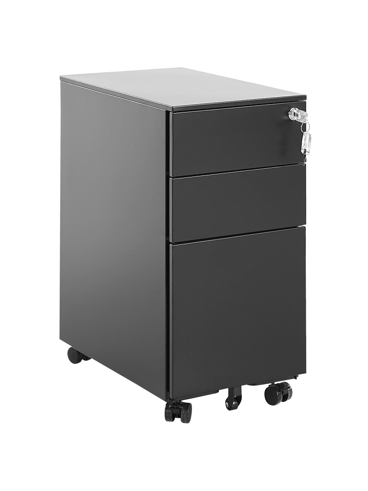 Büroschrank BOLSENA in Schwarz - (W) 30 x (H) 60 x (L) 45 cm