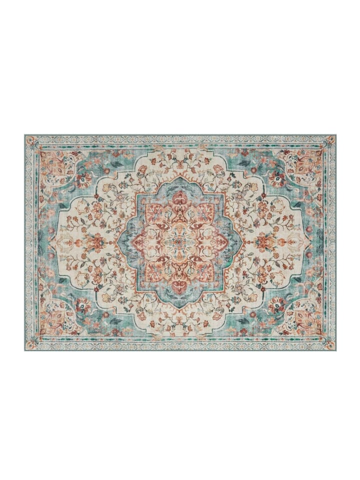 Teppich Verina in Blau - (B)120 x (H)0.1 x (T)170 cm