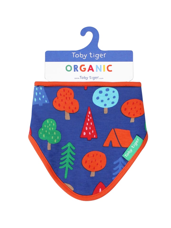 Dreieckstuch mit Camping Bär Print in blau