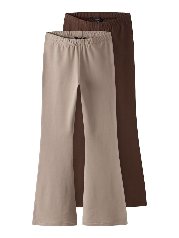 2er-Pack Bootcut-Jeans in Mocha Meringue