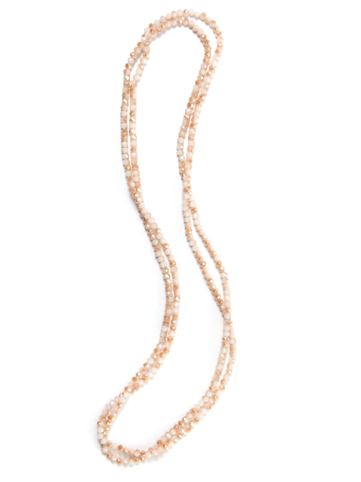 Lange Kette " Frankfurt " in beige