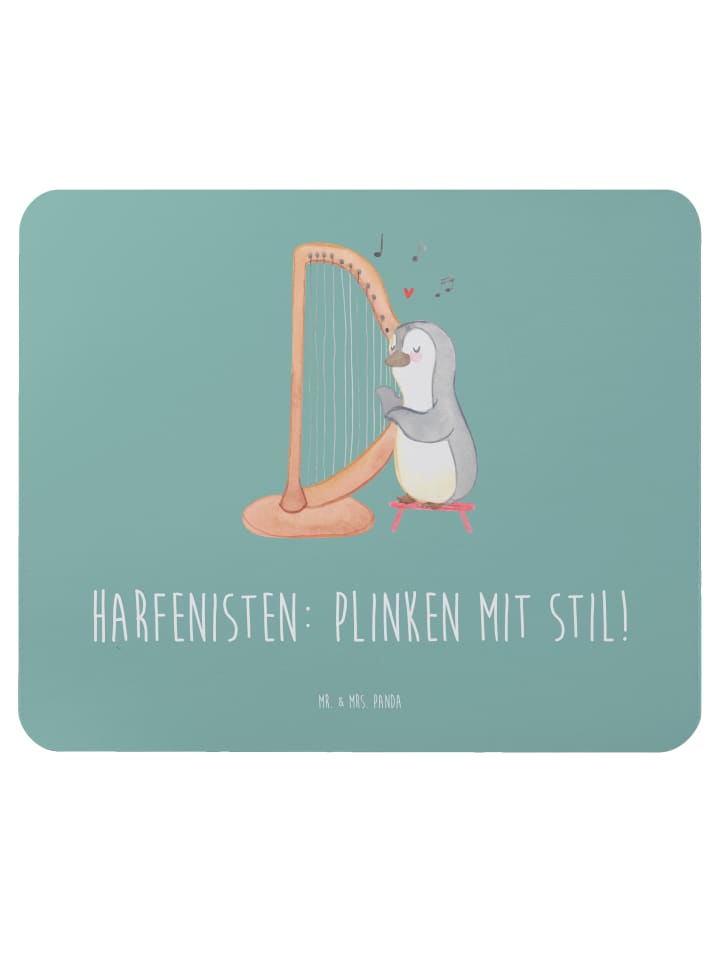 Mousepad Harfe mit Stil mit Spruch in Meeresbrise