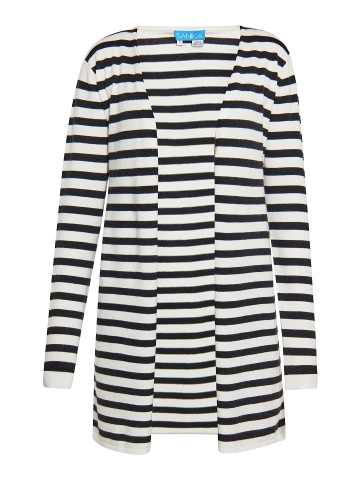 Women Cardigan in Weiss Schwarz