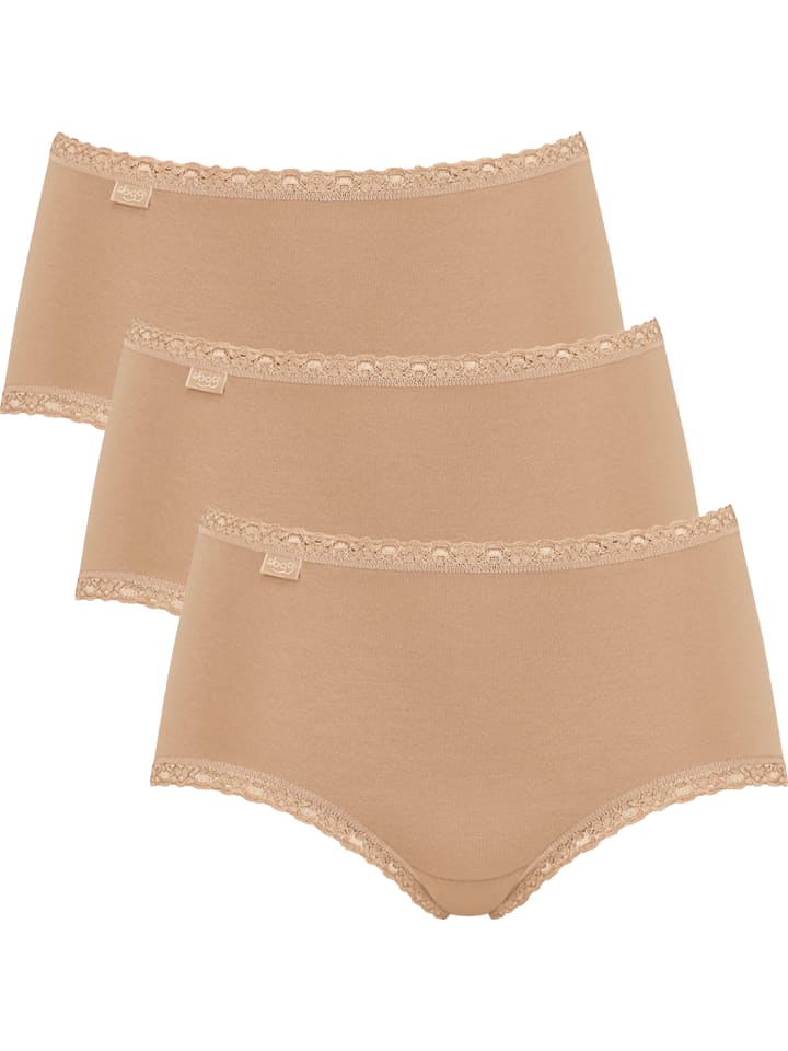 Baumwolle, Single-Jersey Hüftslip 3er-Pack 24/7 Cotton Lace in haut