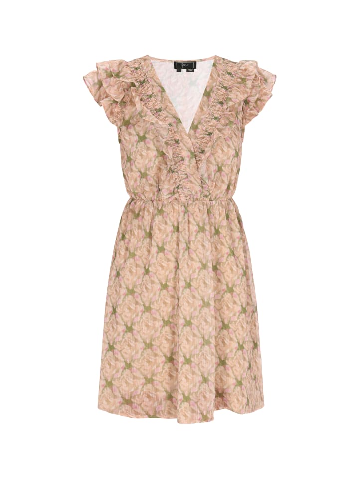 Women Dress in beige multicolor