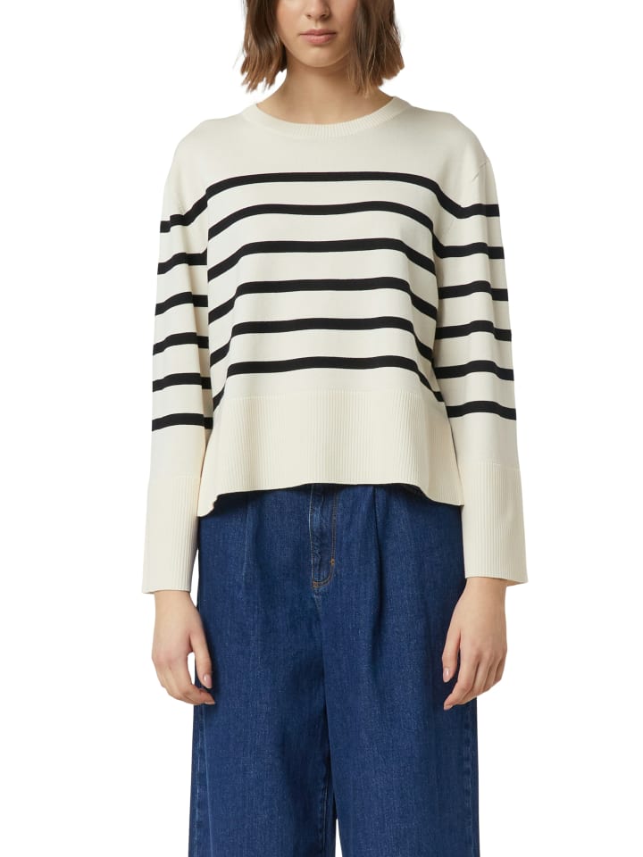 Pullover in ecru marine - 0002