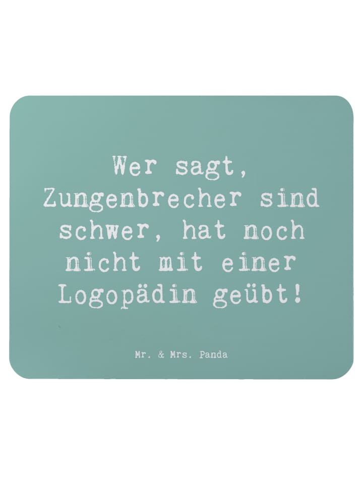 Mauspad Spruch Training mit Logopädin mit Spruch in Meeresbrise