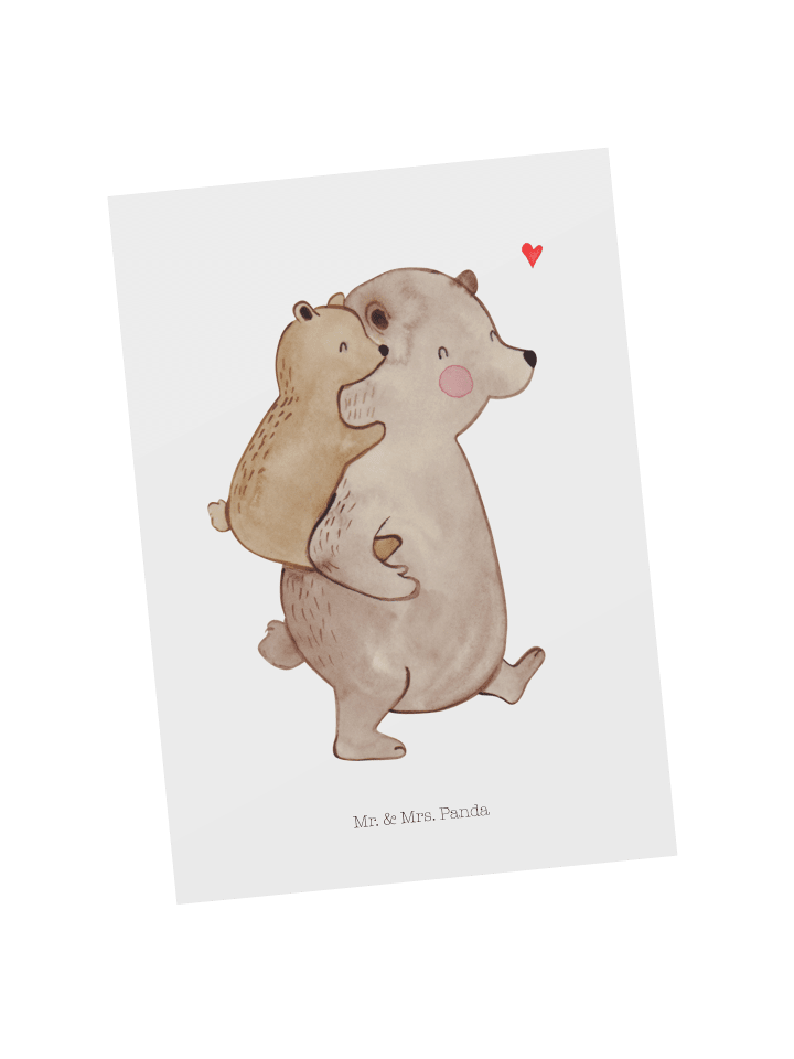 Postkarte Papa Bär ohne Spruch in Weiß