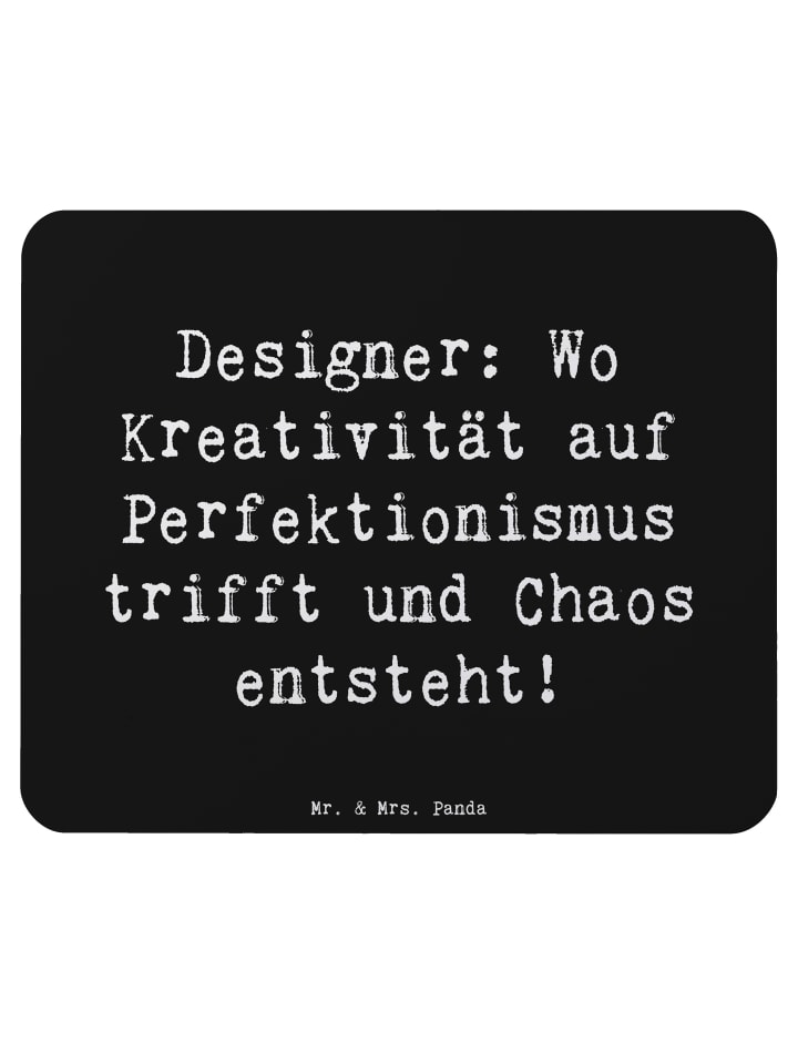 Mouse-Pad Spruch Designer Magie mit Spruch in Schwarz