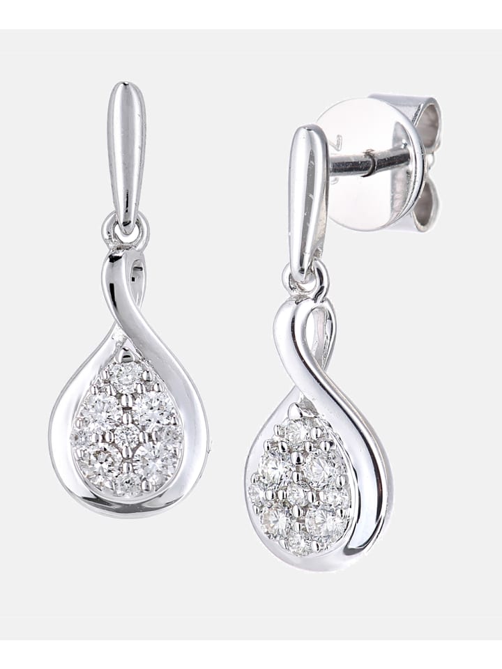 Ohrhänger aus 750 Weißgold mit Diamant