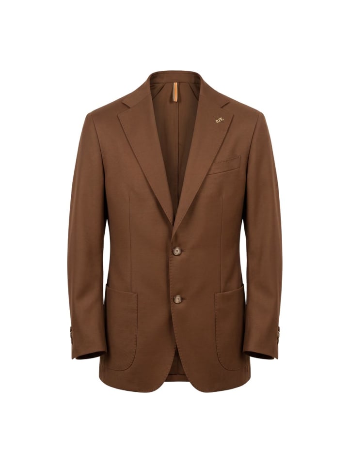 Braun Viskose Herren Jacke