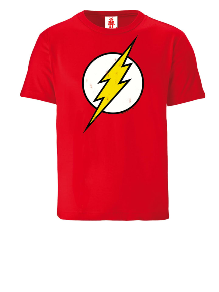 T-Shirt DC - Flash - Logo in rot