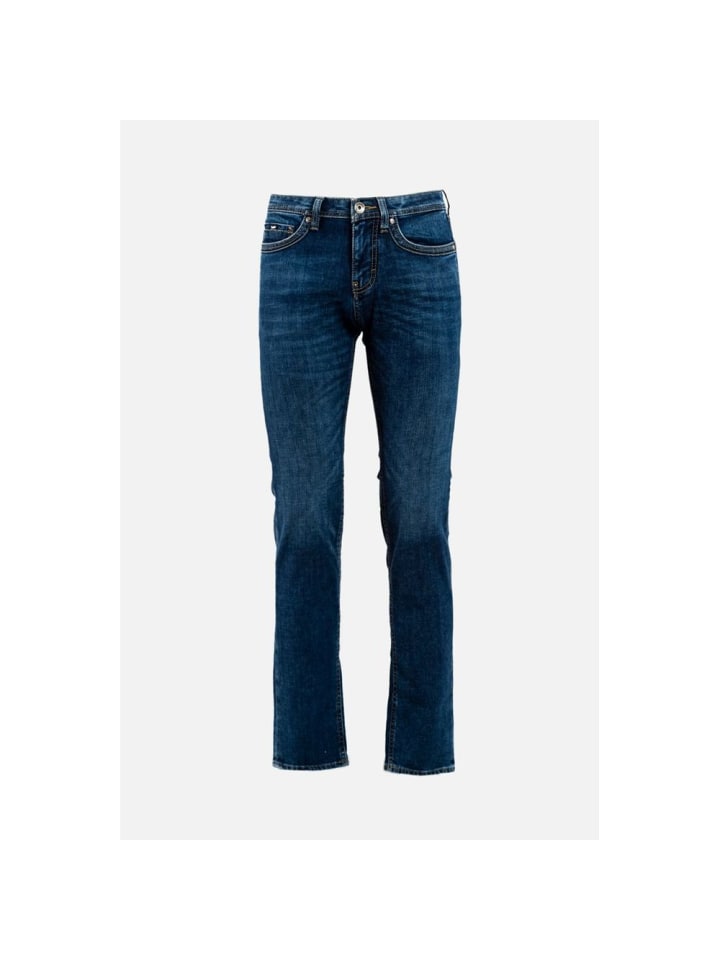 Blau Baumwolle Straight-Leg Jeans