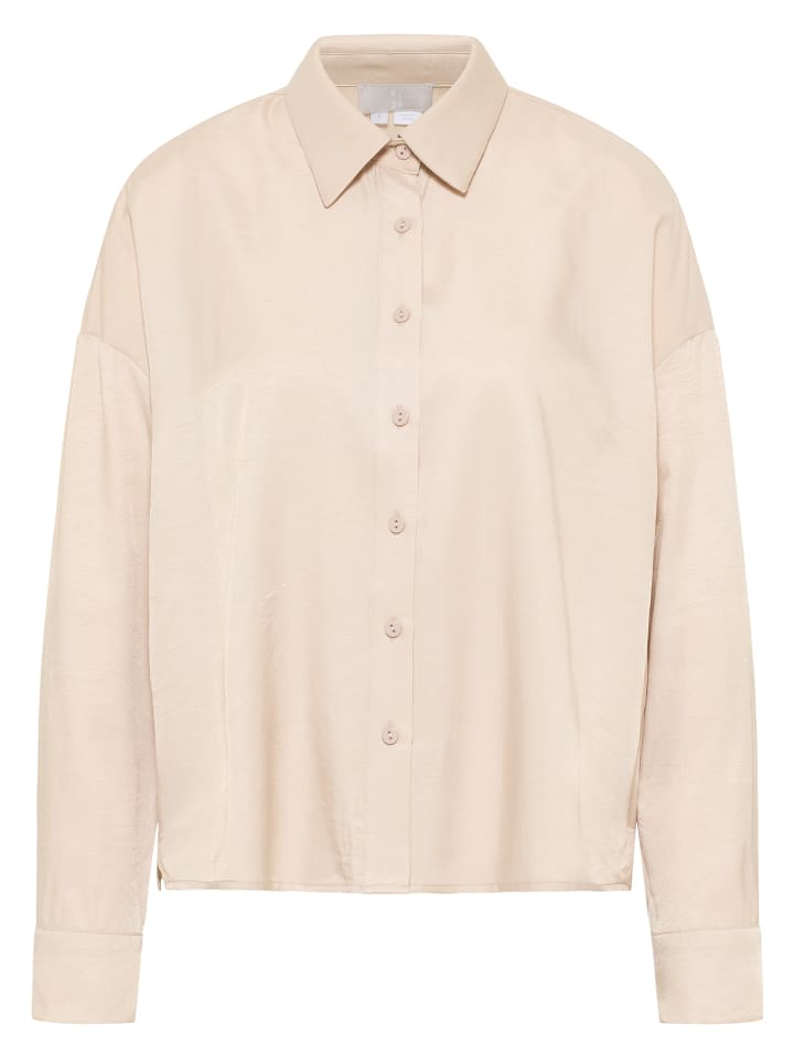 Damen Hemdbluse in Hellbeige