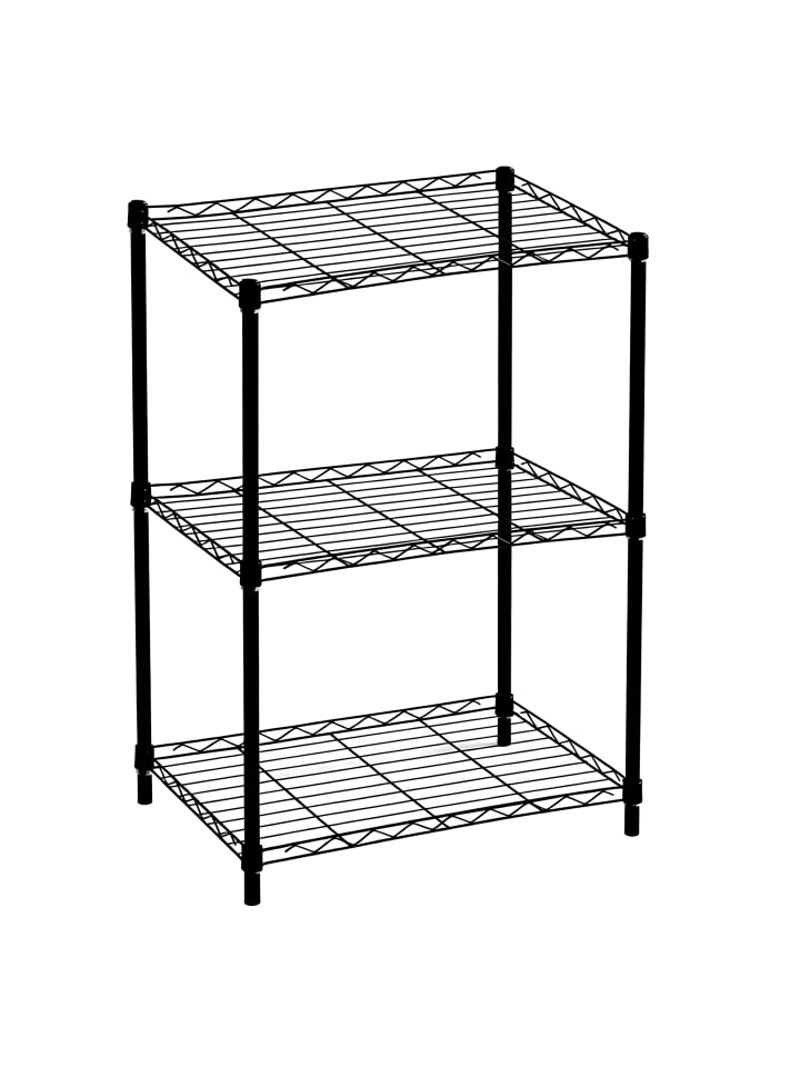 Metallregal in Schwarz - (B)56 x (H)84 x (T)35 cm