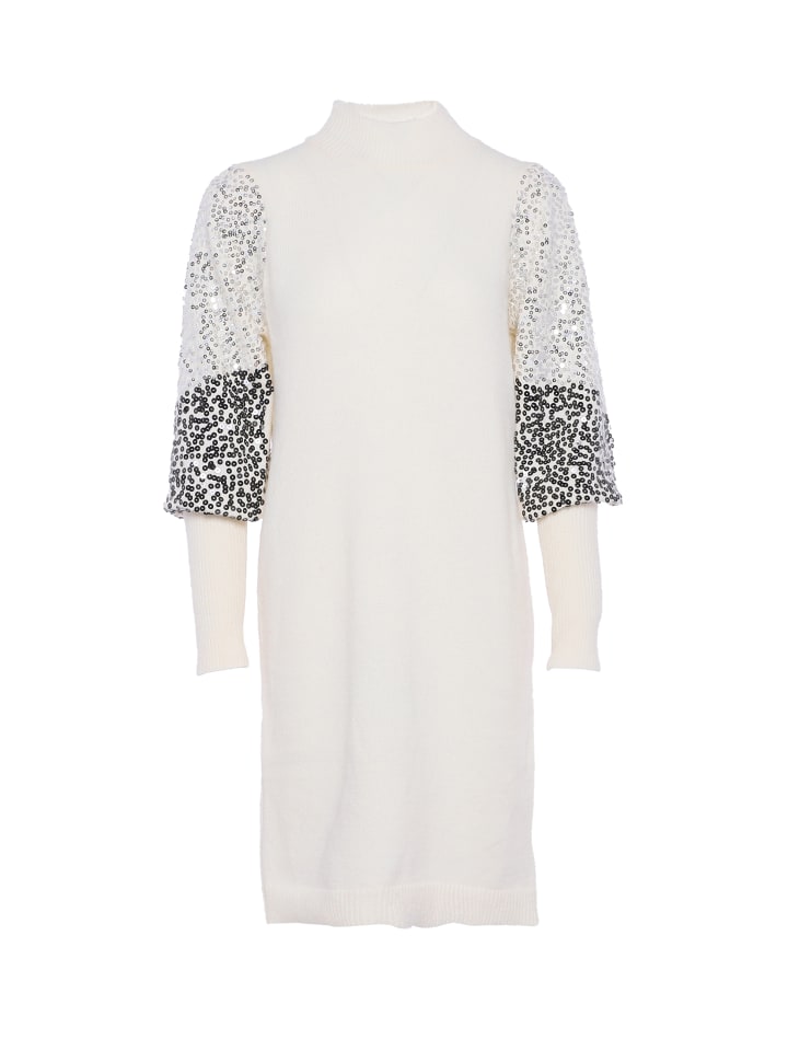 Damen Strickkleid in WOLLWEISS