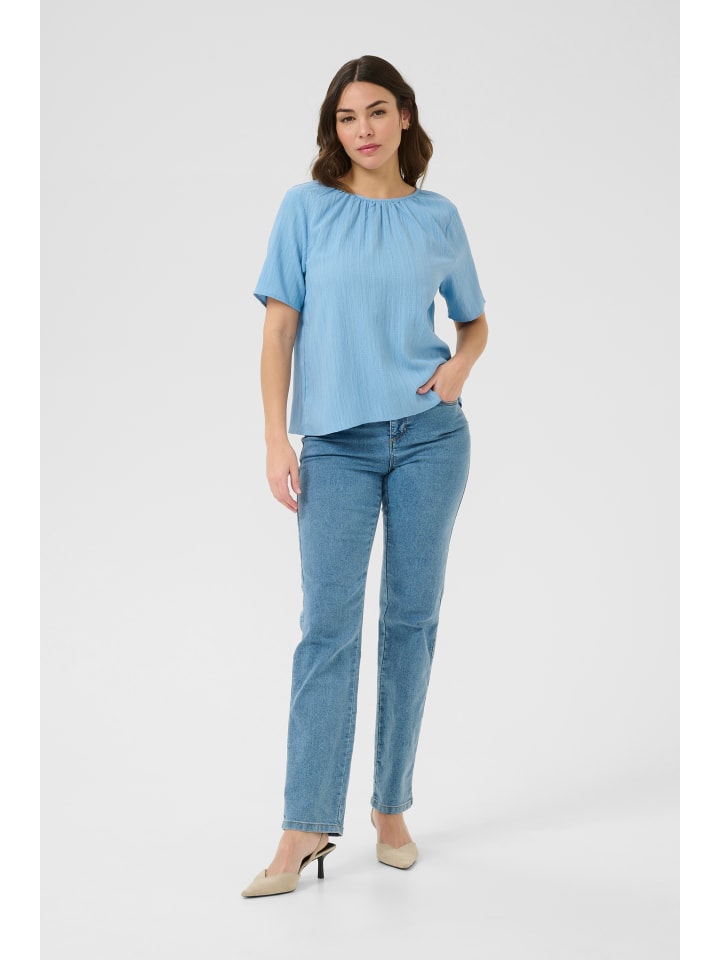 Bluse kurzarm KApaulina Regular fit in Silver Lake Blue CC