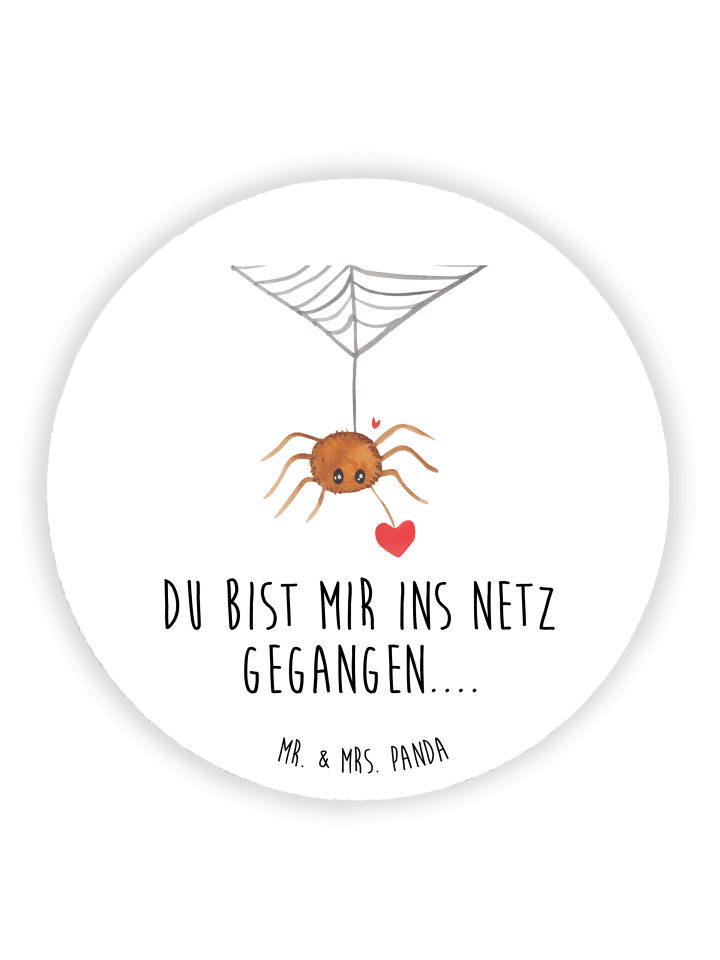 haftmagnet Spinne Agathe Liebe mit Spruch in Weiß