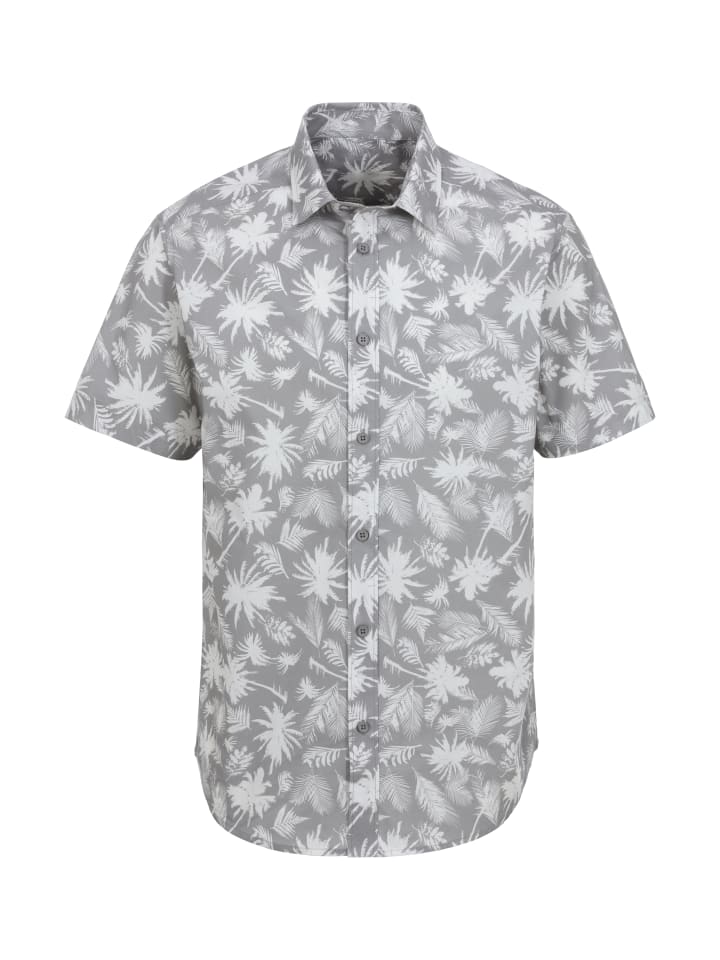 Hawaiihemd in grau-bedruckt
