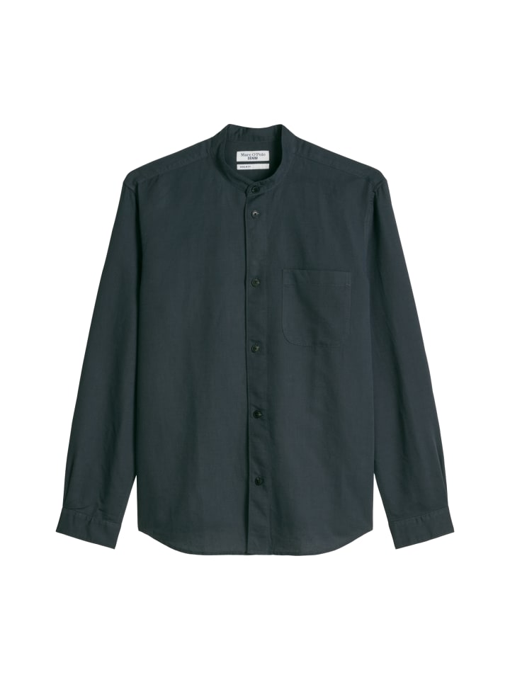 Stehkragen-Hemd regular in Peppercorn Grey